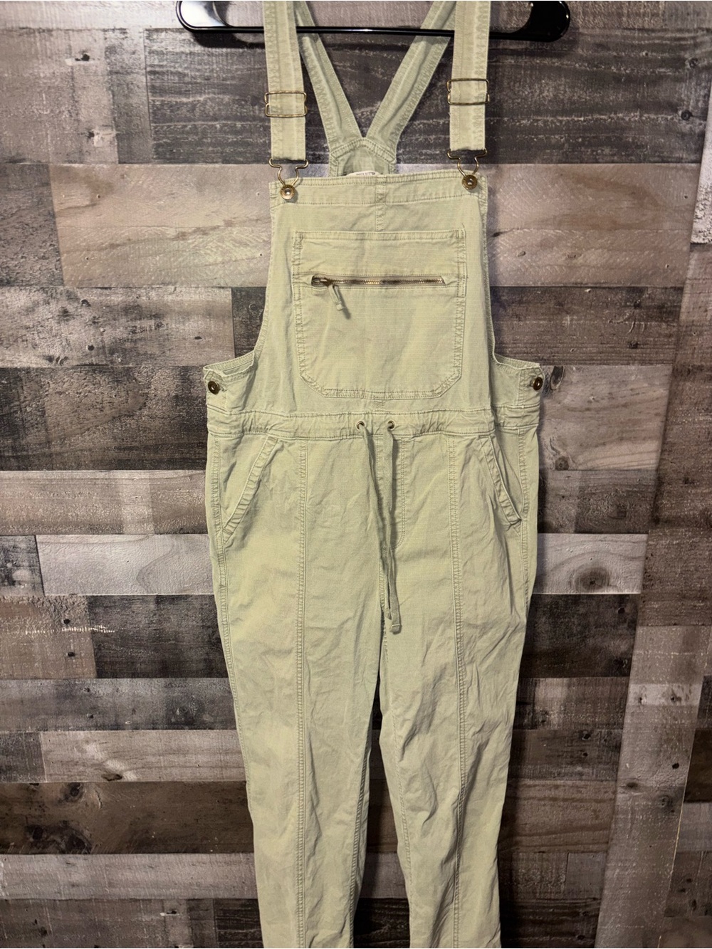 Duluth Trading Co Women’s Shop SquareLight Olive Utility Bib Overalls S reg